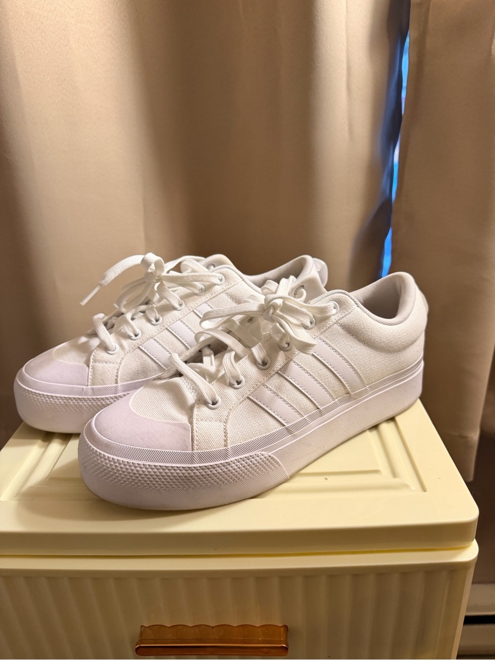 adidas Women's White Low-Top Platform Sneakers